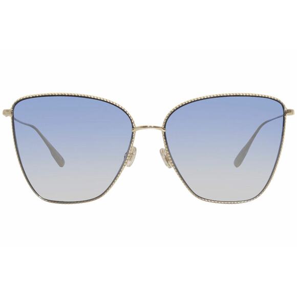 Dior Gold Studded “Society 1S” Sunglasses w/ Light Blue Lenses - Picture 1 of 7